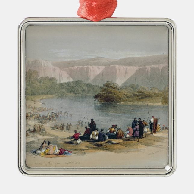Banks of the Jordan Metal Ornament (Front)