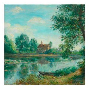 Banks of the Loing in Saint-Mammès Alfred Sisley  Poster