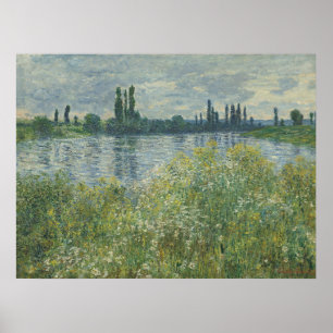 Banks of the Seine, Vétheuil, 1880   River view Poster