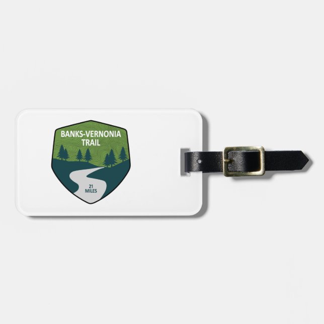 Banks-Vernonia Trail Luggage Tag (Front Horizontal)