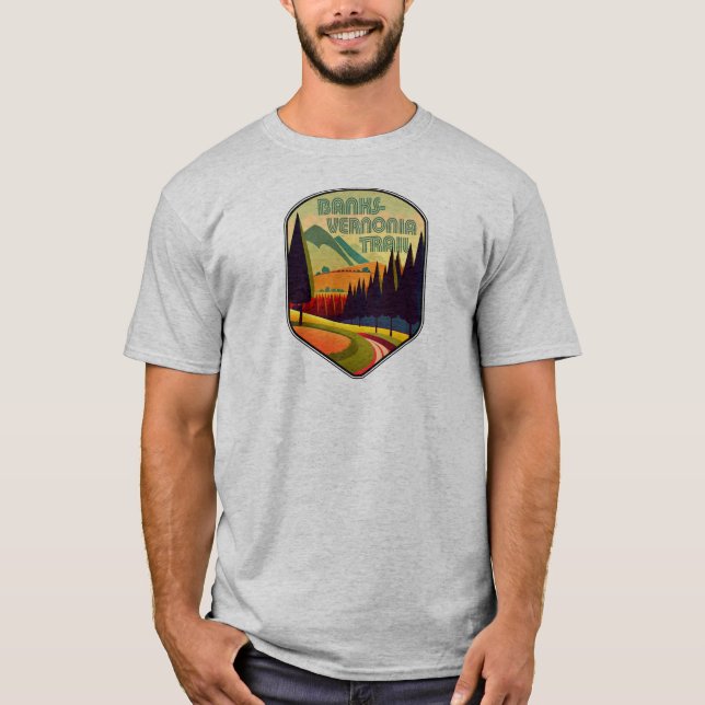 Banks-Vernonia Trail Oregon Colours T-Shirt (Front)