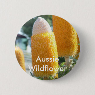 Banksia "Golden Candlesticks" 2 Inch Round Button