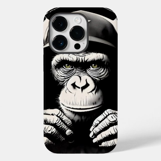 Banksy DJ Monkey Gorilla Chimp Art Print Case-Mate iPhone Case (Back)