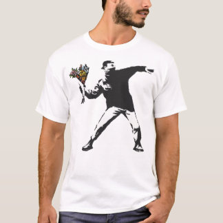 Banksy Graffiti Protest Anarchist Throwing T-Shirt