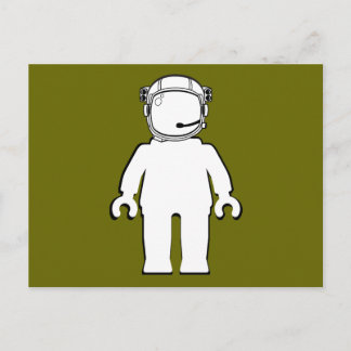 Banksy Style Astronaut Minifig Postcard