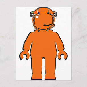 Banksy Style Astronaut Minifig Postcard