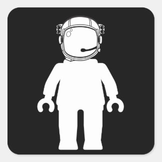 Banksy Style Astronaut Minifig Square Sticker