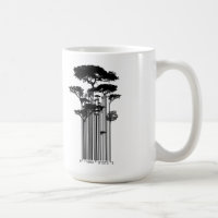 Banksy Style Barcode Trees illustration