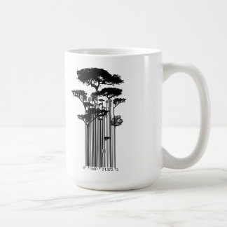 Banksy Style Barcode Trees illustration Coffee Mug