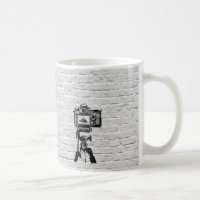 Banksy style graffiti mug