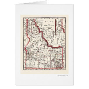 Banlieue noire de l'Idaho et carte 1896 de chemin