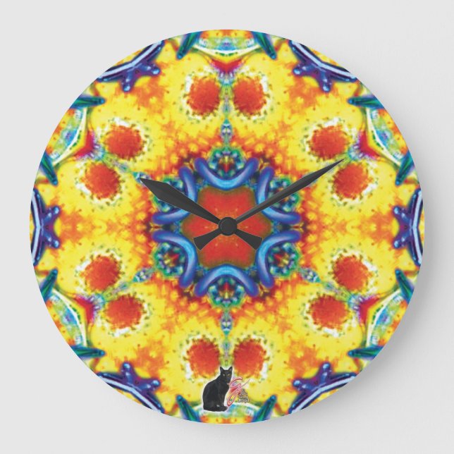BannaPuddin Kaleidoscope Large Clock (Front)