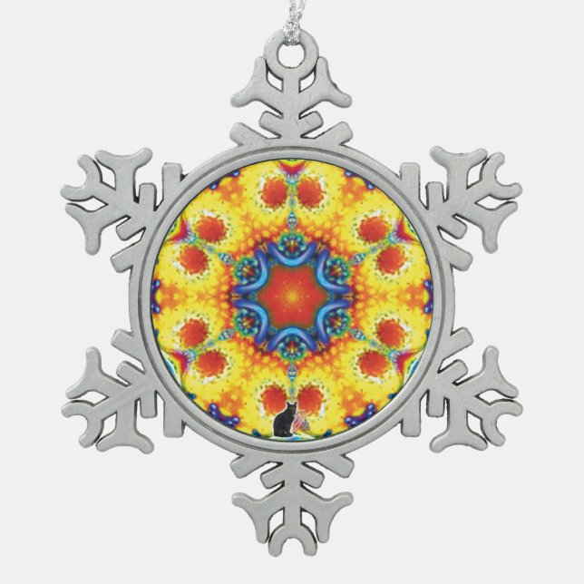 BannaPuddin Kaleidoscope Snowflake Ornament (Front)