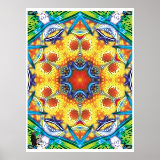 Bannapuddin Kinetic Collage Kaleidoscope Poster (Front)