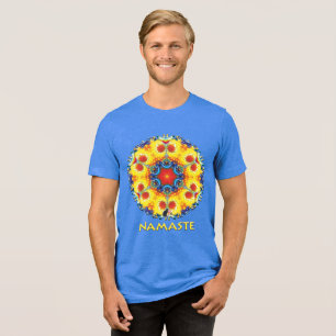 BannaPuddin Namaste Kaleidoscope Tri-Blend Shirt