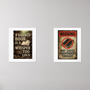 Banned book art set