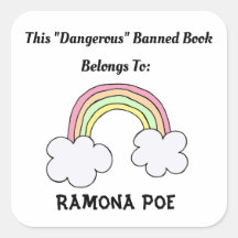 Banned Book Rainbow Book Label