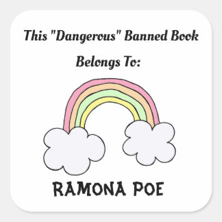 Banned Book Rainbow Book Label
