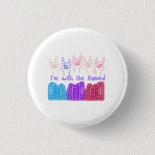 Banned Books 1 Inch Round Button (Front)