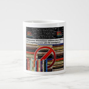 Banned books. Government knows best. Large Coffee Mug