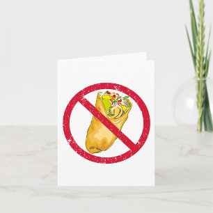 Banned Food Sign Card