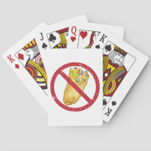 Banned Food Sign Playing Cards