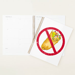 Banned Food Sign Spiral Planner
