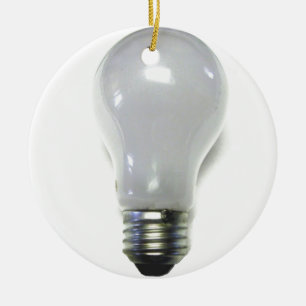 Banned Incandescent Light Bulb Ceramic Ornament
