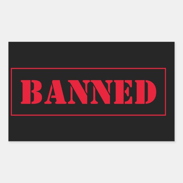 Banned Nintendo Switch Sticker (Front)