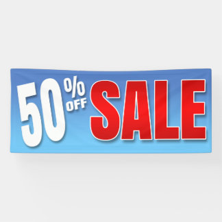 BANNER 50% OFF SALE  - 2.5'x6
