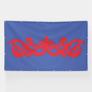Banner   Blue Red Ornamental   Outdoor Display
