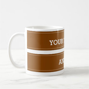 BANNER brown gradient + your text Coffee Mug