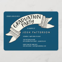 Banner Celebration Graduation Party Invitation