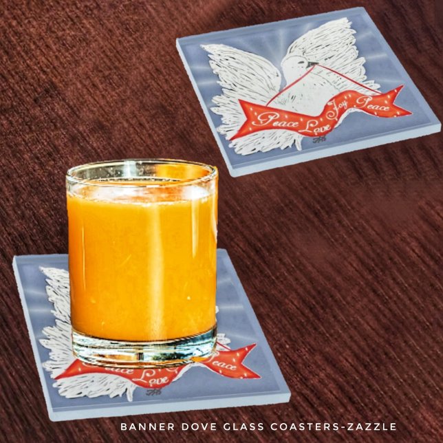 Banner Dove Glass Coaster (Creator Uploaded)