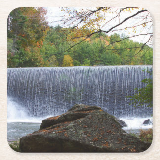 Banner Elk, NC Waterfall Square Paper Coaster