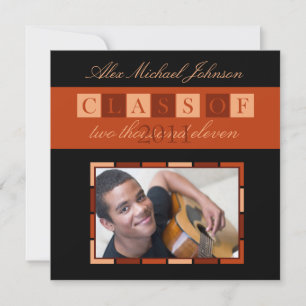 Banner Graduation Invitation Announcement (orange)