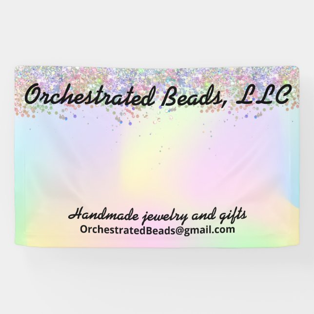 Banner Holographic Glitter (Horizontal)