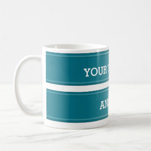 BANNER ocean blue gradient + your text Coffee Mug