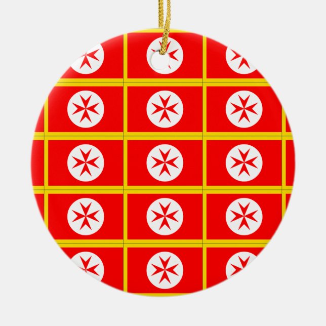 Banner of the Navy Tuscany Medici Ceramic Ornament (Front)