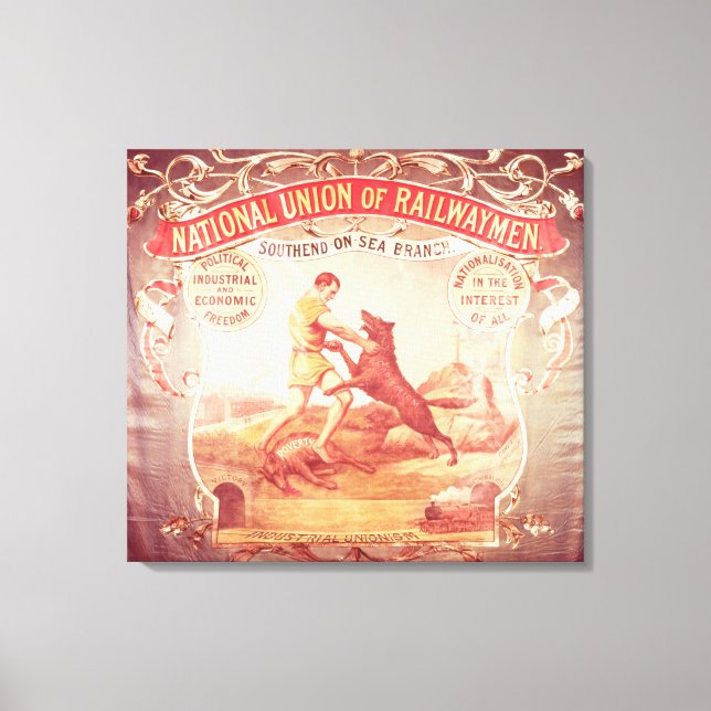 Banner of the Southend-on-Sea branch of the Nation Canvas Print (Front)