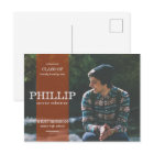 Banner Orange Photo Graduation Announcement