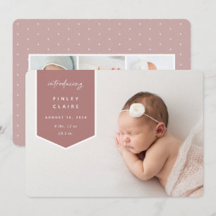 Banner Overlay   Horizontal Photo Birth Announceme Announcement