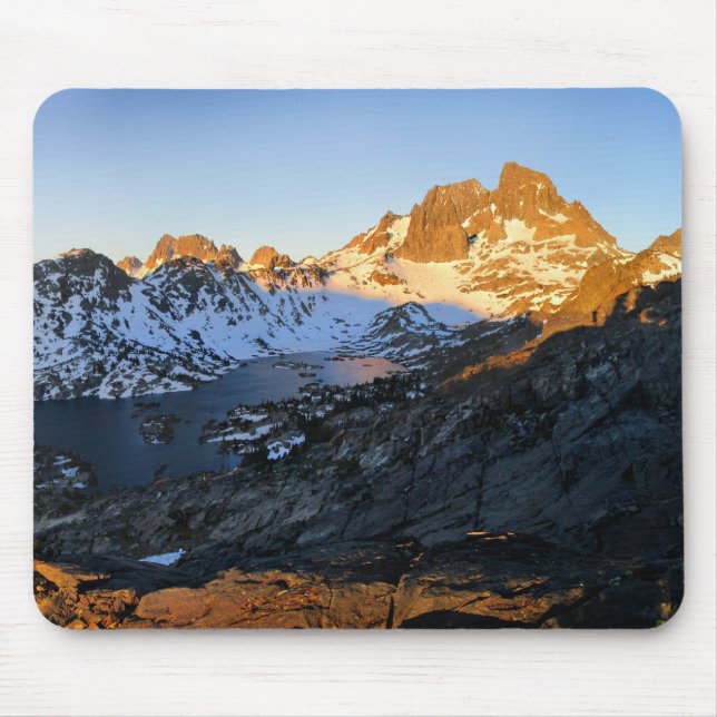 Banner Peak Sunrise Garnet Lake - John Muir Trail Mouse Pad (Front)