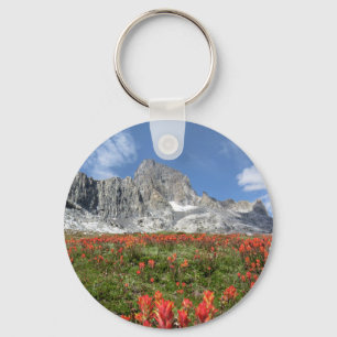 Banner Peak Wildflowers - Ansel Adams Wilderness Keychain