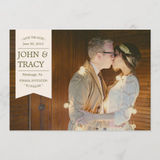 Banner Photo Save the Date Card