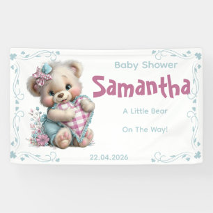 Banner Teddy Bear Baby Shower 