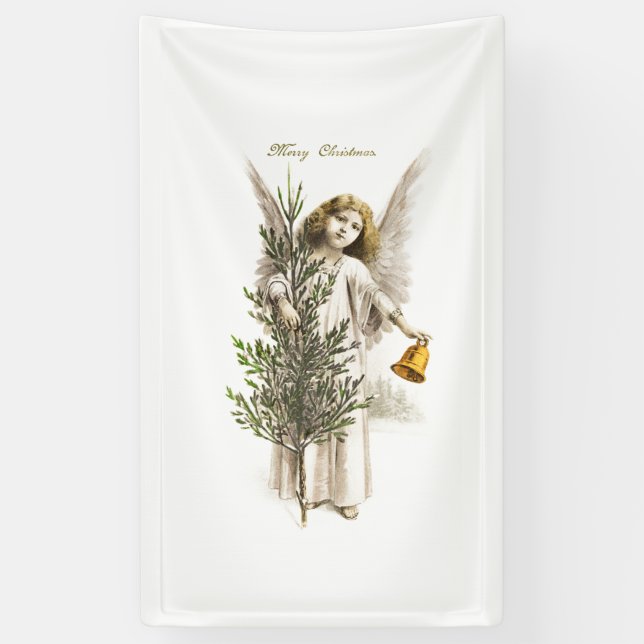 BANNER : VINTAGE CHRISTMAS ANGEL (Vertical)