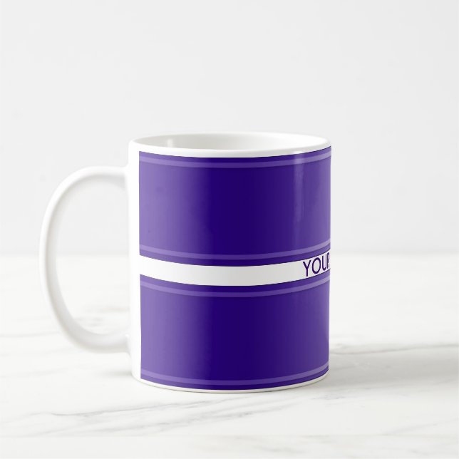 BANNER violet gradient + your text Coffee Mug (Left)