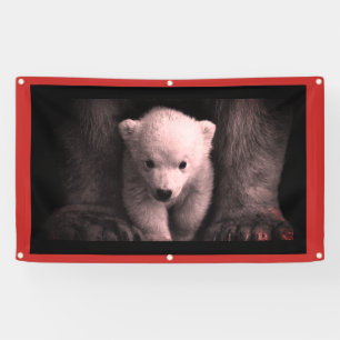 BANNER WITH BEAR CUB