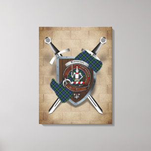 Bannerman Clan Badge Crossed Swords Canvas Print